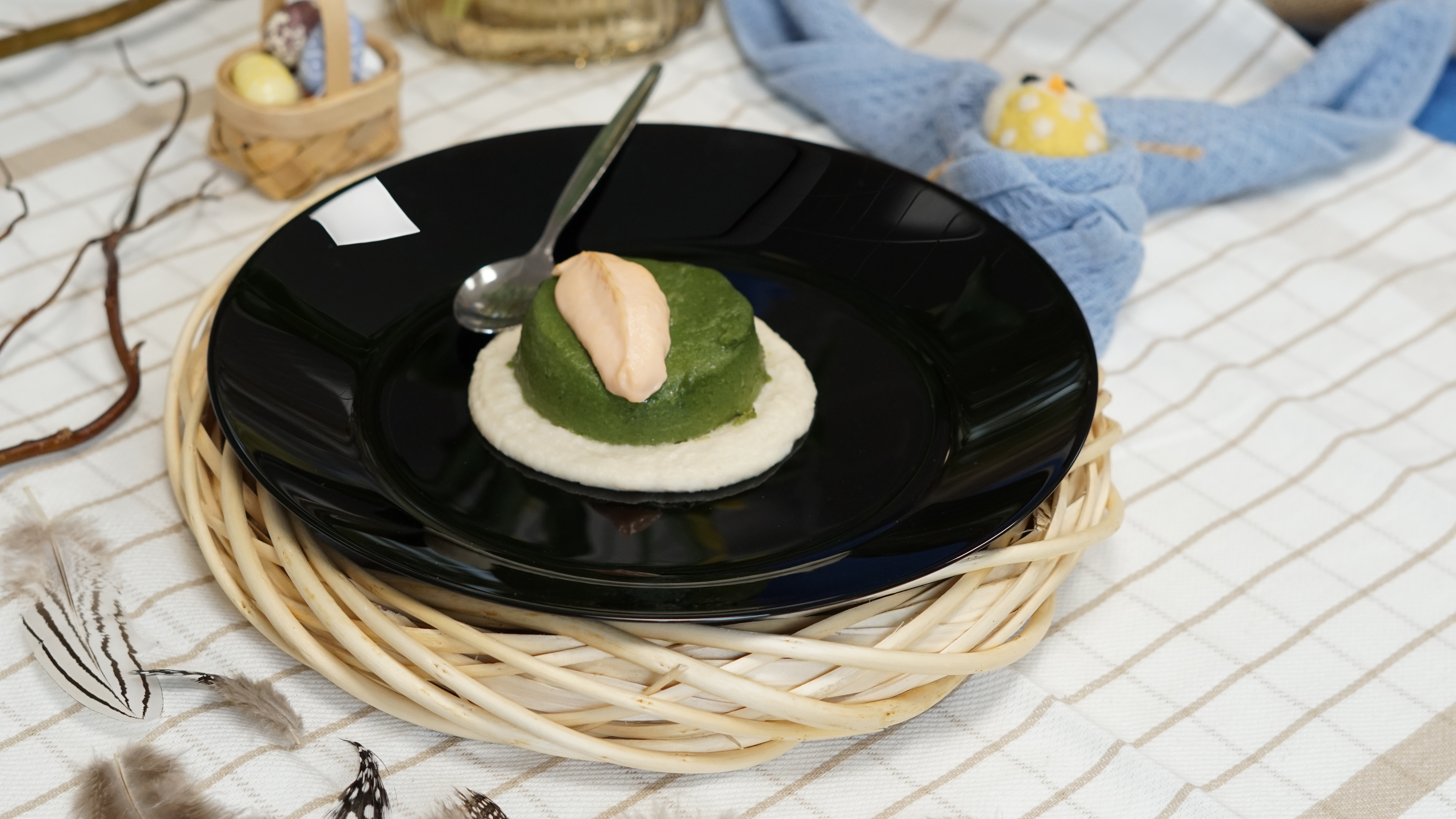 IDDSI-4 Quiche met spinazie
en zalm