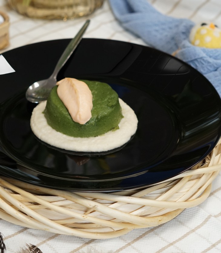 IDDSI-4 Quiche met spinazie en zalm